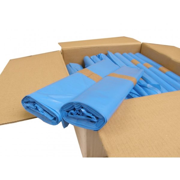 Afvalzakken blauw 70x110 cm en 20x25 stuks in doos - Afbeelding 2